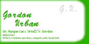 gordon urban business card